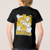 ぽっちゃり猫ちゃんデザイン – かわいい猫アート トライブレンドTシャツ (裏面)