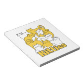 ぽっちゃり猫ちゃんデザイン – かわいい猫アート ノートパッド (アングル)