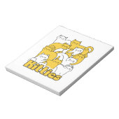 ぽっちゃり猫ちゃんデザイン – かわいい猫アート ノートパッド (回転)