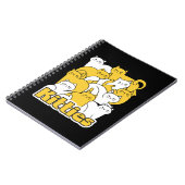 ぽっちゃり猫ちゃんデザイン – かわいい猫アート ノートブック (左側)