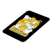 ぽっちゃり猫ちゃんデザイン – かわいい猫アート マグネット (左側)