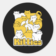 ぽっちゃり猫ちゃんデザイン – かわいい猫アート