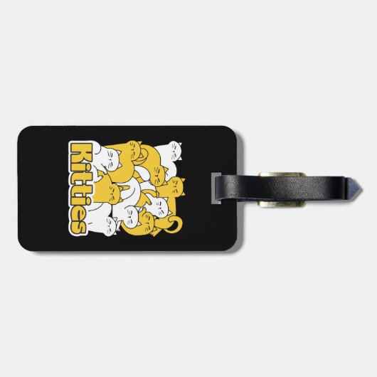 ぽっちゃり猫ちゃんデザイン – かわいい猫アート ラゲッジタグ (裏面横)