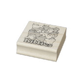 ぽっちゃり猫ちゃんデザイン – かわいい猫アート ラバースタンプ (スタンプ)