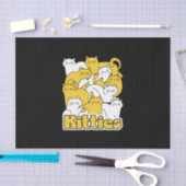 ぽっちゃり猫ちゃんデザイン – かわいい猫アート 薄葉紙 (クラフト)