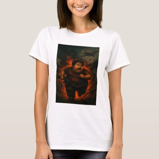 ぽっちゃり男の子 – ダークおもしろいファンタジーティー Tシャツ (正面)