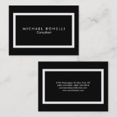 ぽっちゃり白黒縁どミニマリスト名刺 名刺 (正面/裏面)