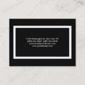 ぽっちゃり白黒縁どミニマリスト名刺 名刺 (裏面)