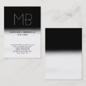 ぽっモダンぽりしたスタイリッシュ白黒名刺 名刺 (正面/裏面)