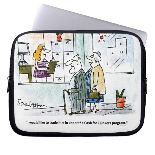 ぽんこつのための現金 ラップトップスリーブ (正面)