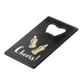 ぽんと鳴るボトルの明けましておめでとうのベビーの発表 クレジットカード栓抜き (裏面アングル)