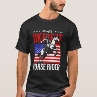 まぁまぁの騎手 馬術ライダー Tシャツ