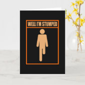 まぁ私はおもしろい脚アンプティー義足につまずいている カード (黄色い花)