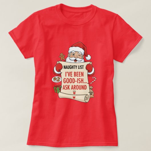 まあまあいい子にしてたかな Tシャツ (デザイン正面)