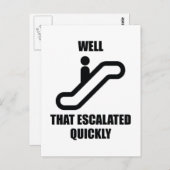 まあ急にエスカレートしたね ポストカード (正面/裏面)
