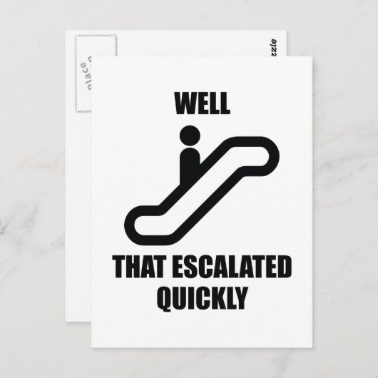 まあ急にエスカレートしたね ポストカード (正面/裏面)