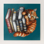 まあ読猫のタビー猫 ジグソーパズル (横)