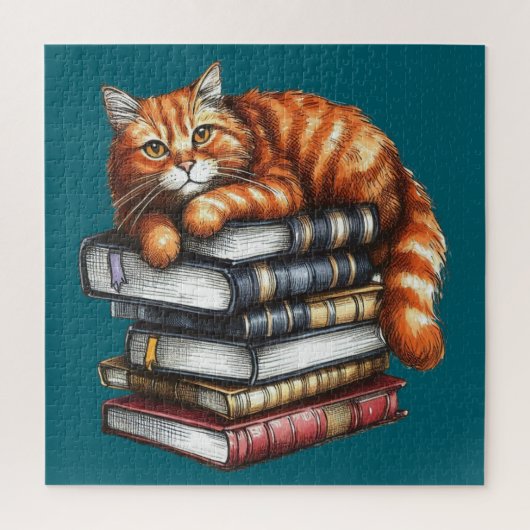 まあ読猫のタビー猫 ジグソーパズル (縦)