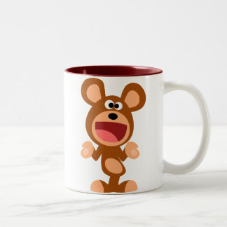 「まあ、仕方ない」なでなでキャラクタークマのマグカップ ツートーンマグカップ