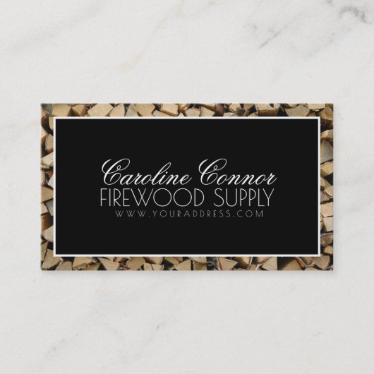 まきの供給は黒く及び白くはっきりしたなカードを記録します 名刺 (正面)