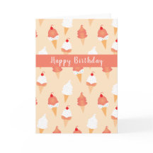 まきれ模様のかわいいアイスクリームのコーン