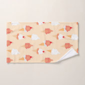 まき模様のアイスクリームコーン ハンドタオル (ハンドタオル)