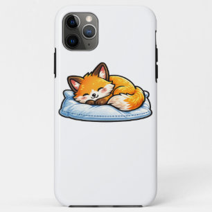 まくらで眠るかわいいキツネ iPhone 11 PRO MAXケース