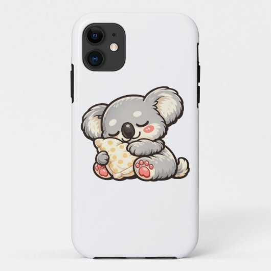 まくらで眠るかわいいコアラ Case-Mate iPhoneケース (裏面)