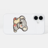まくらで眠るかわいいコアラ iPhone 16ケース (裏面横)