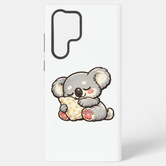 まくらで眠るかわいいコアラ SAMSUNG GALAXYケース (裏面)