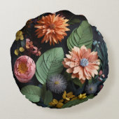 まくらのまくらの山花ハート ラウンドクッション (裏面)