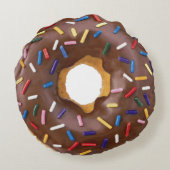 まくらましを振りかけるチョコレートドーナツ ラウンドクッション (裏面)