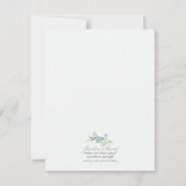 まぐさ桶および花の中のヴィンテージのベビーシャワーのベビー 招待状 (裏面)