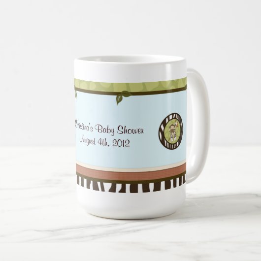 まぐさ桶のジャングルサファリのカリフォルニア青いマグのベビーをまねて下さい コーヒーマグカップ (正面右)