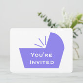 まぐさ桶アイコンベビーシャワー 招待状 (スタンド正面)