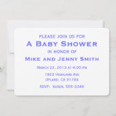 まぐさ桶アイコンベビーシャワー 招待状 (裏面)