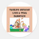 まぐろスムージーのジョーク ラウンドシール (正面)