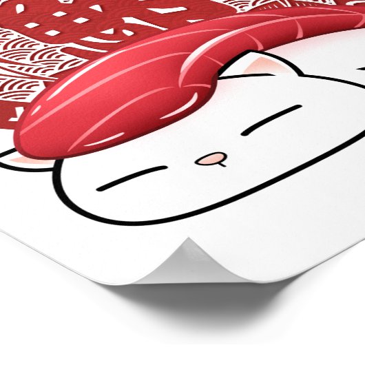 まぐろ寿司猫 ポスター (角)