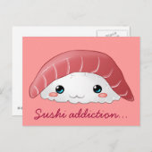 『まぐろ寿司』のはがき ポストカード (正面/裏面)