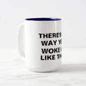 まさかコーヒーマグみたいに目を覚まおもしろいした ツートーンマグカップ (正面左)