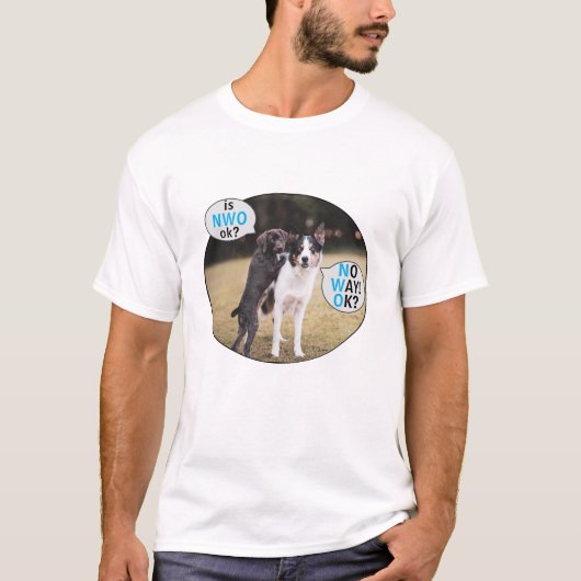 まさか！大丈夫か？ – 青（光） Tシャツ (正面)