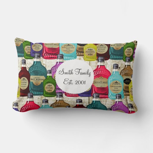 まじない師魔法の薬の薬剤師の強壮性のボトル ランバークッション (正面)