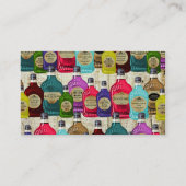 まじない師魔法の薬の薬剤師の強壮性のボトル 名刺 (裏面)