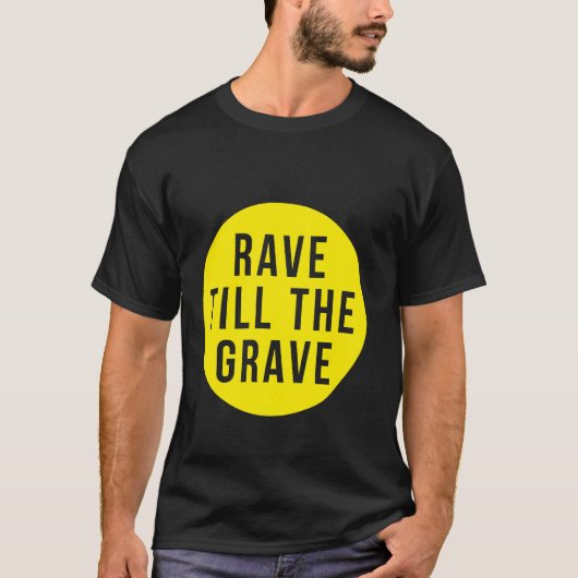 まじめな黄色い円まで舞い上がる Tシャツ (正面)