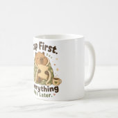 まずはお昼寝 かわいいカピバラ コーヒーマグカップ (正面右)