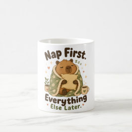 まずはお昼寝 かわいいカピバラ コーヒーマグカップ
