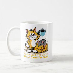 まずはコーヒーキャットマウスコおもしろいーヒを飲む コーヒーマグカップ