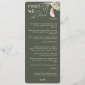 まずはダークグリーンのトロピカル結婚メニュー メニュー (正面)