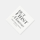 まずはミモザを | モノクロの結婚式前パーティー スタンダードカクテルナプキン (角)