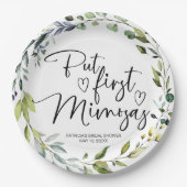 まずはミモザ ブライダルシャワー ペーパープレート (正面)